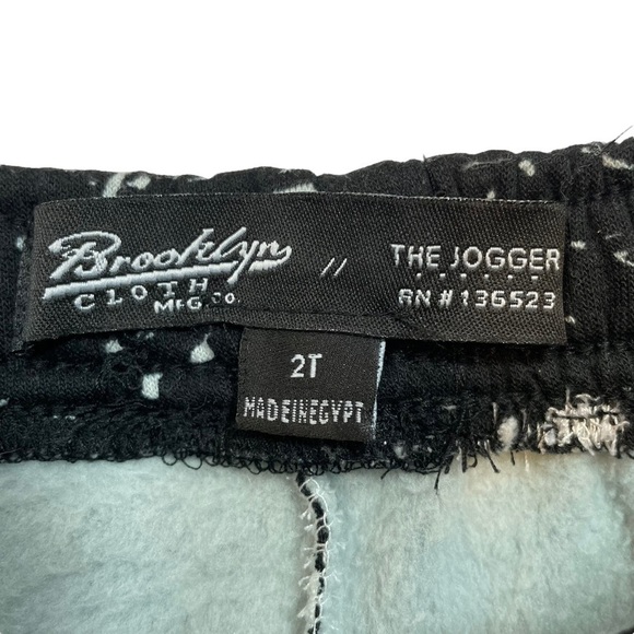 BROOKLYN Cloth Low Rise Bleach Patterned Joggers - Picture 4 of 6